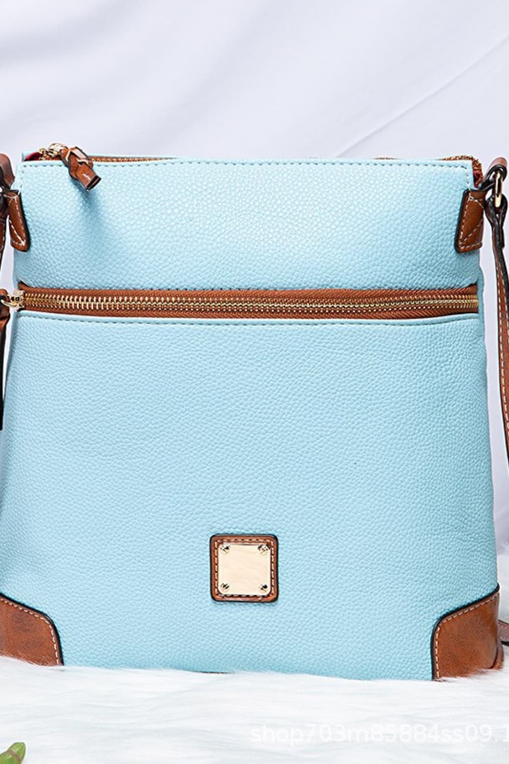 Pebbled Leather Crossbody Handbag