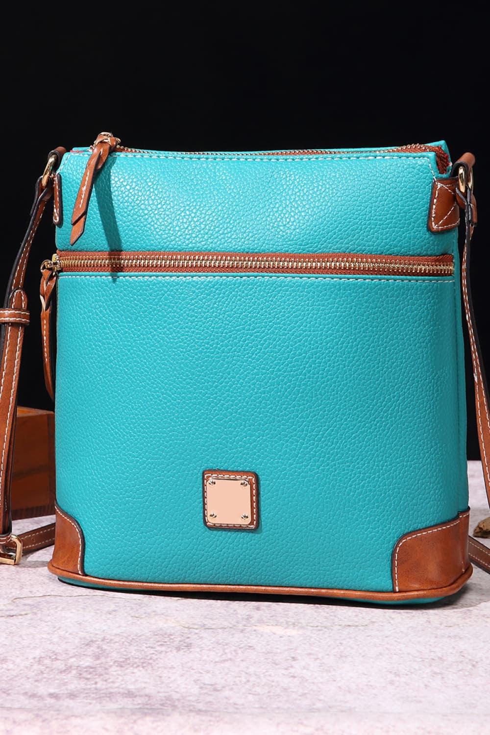 Pebbled Leather Crossbody Bag