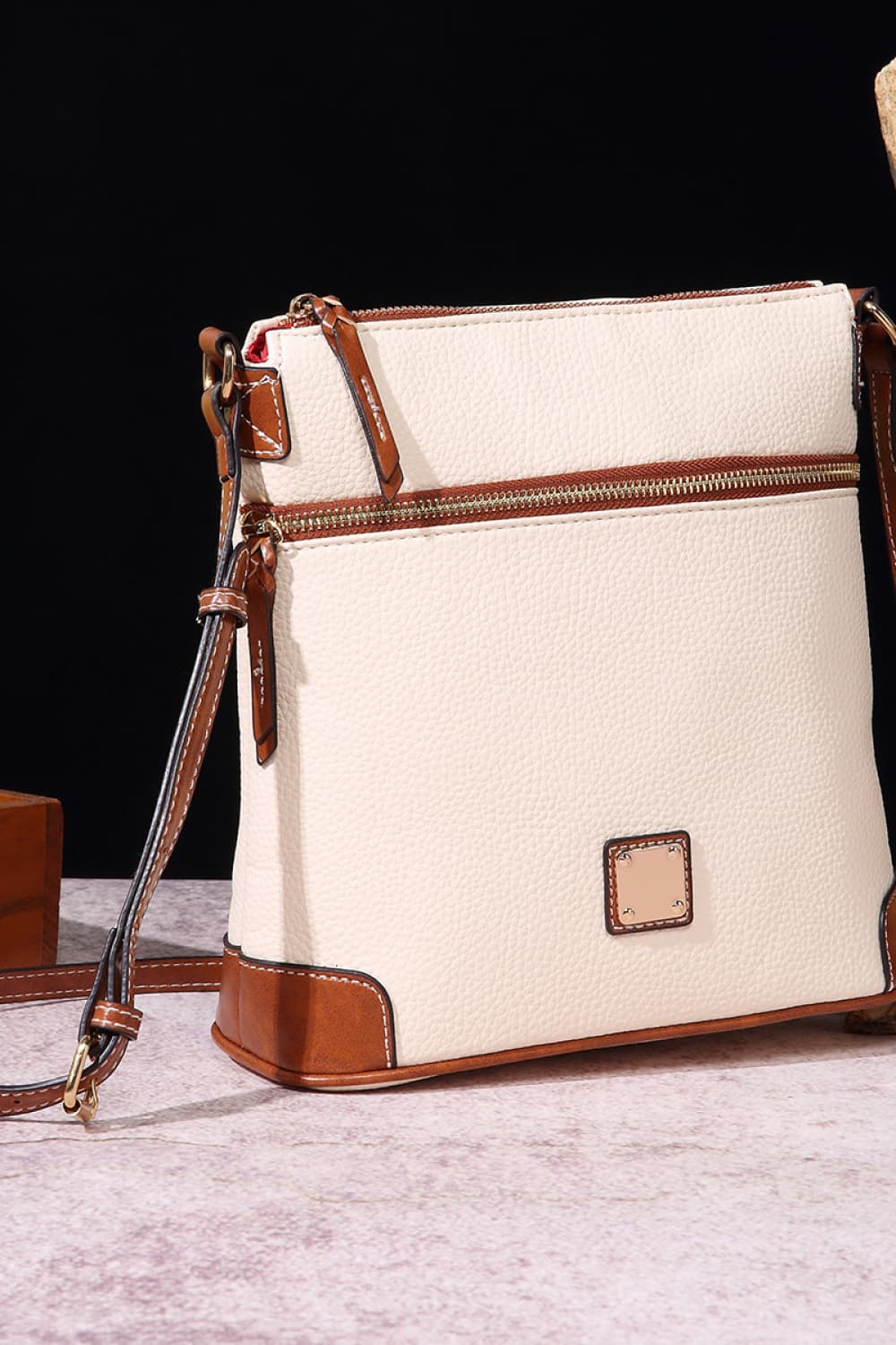 Pebbled Leather Crossbody Bag