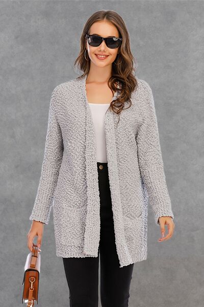 Open Front Long Sleeve Cardigan