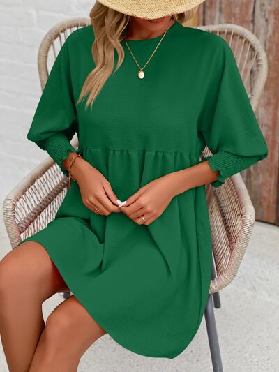 Lantern Sleeve Mini Dress