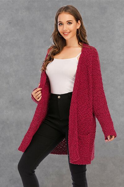 Open Front Long Sleeve Cardigan