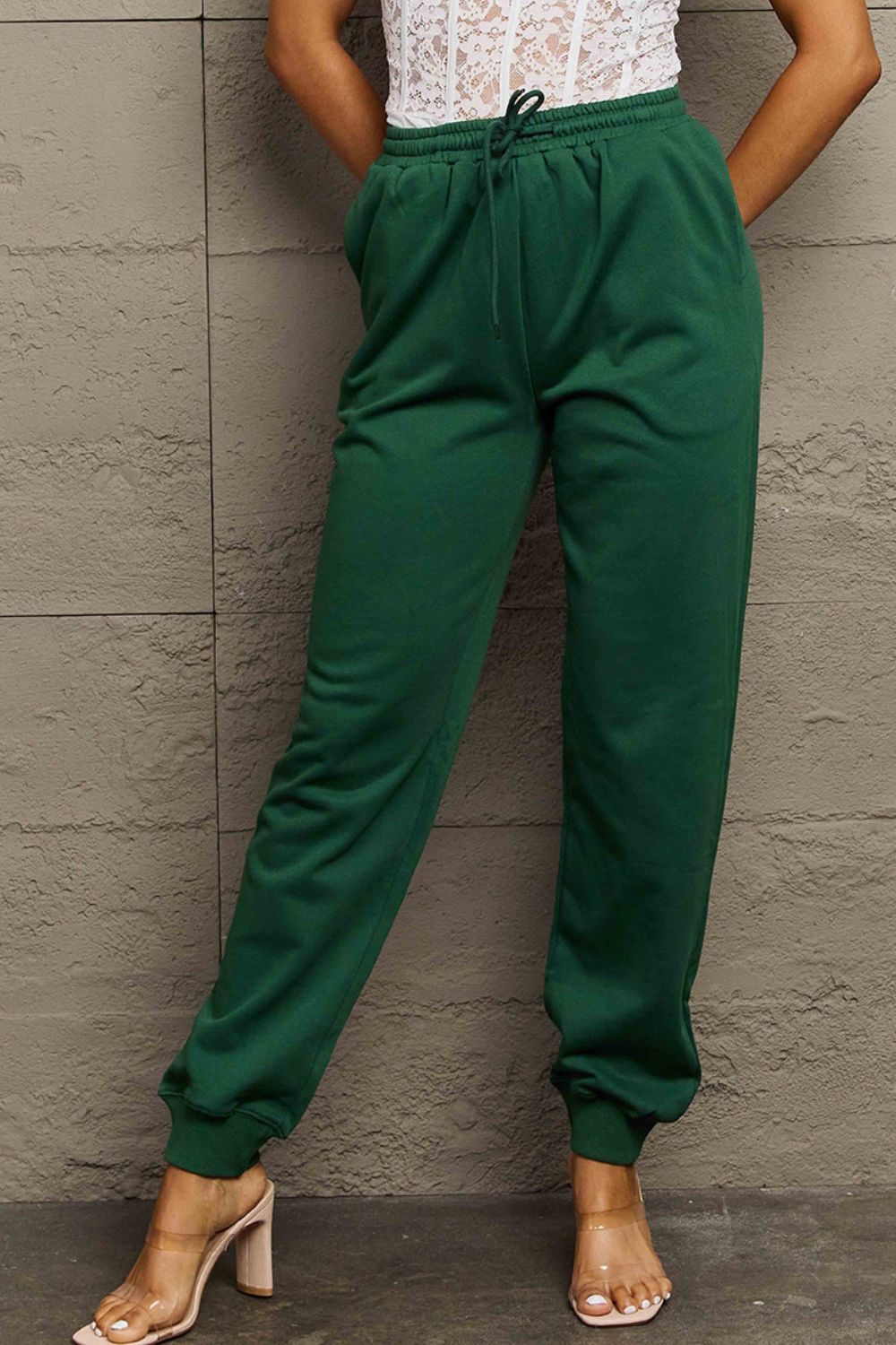 Solid Drawstring Joggers