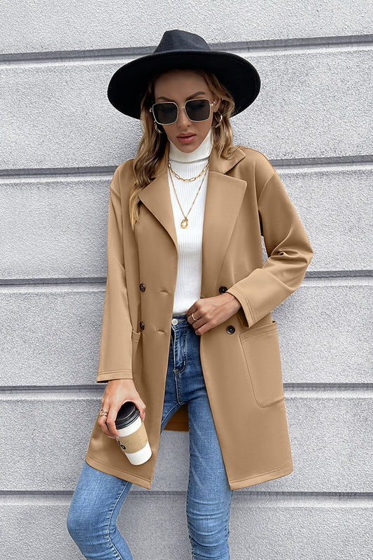 Lapel Collar Long Blazer