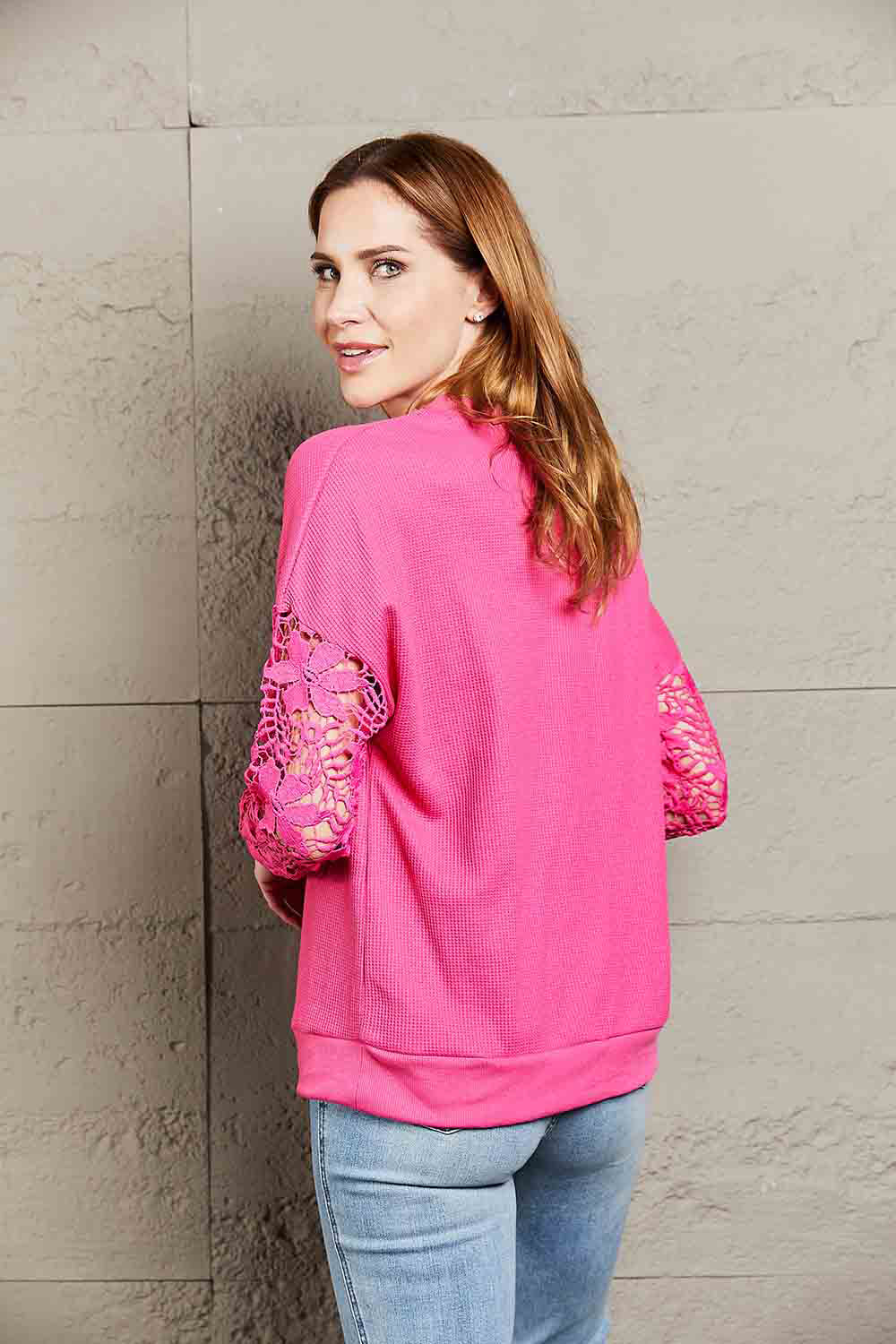 Openwork Sleeve Sweatshirt