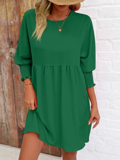 Lantern Sleeve Mini Dress