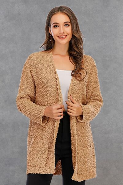 Open Front Long Sleeve Cardigan