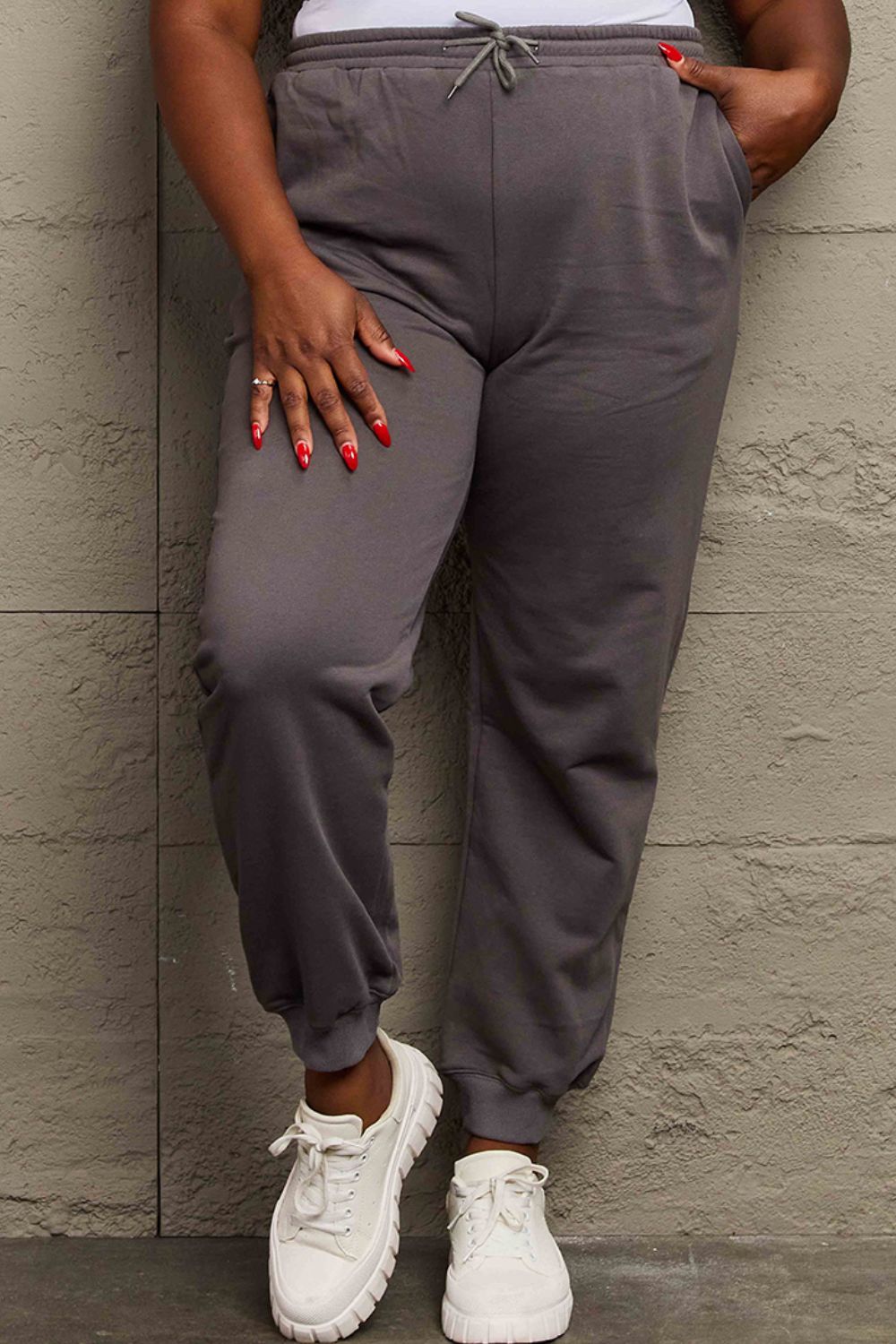 Solid Drawstring Joggers