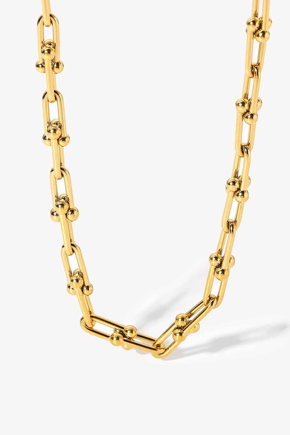 Chain Link U-Shape Necklace - Quelle's BoutiQue