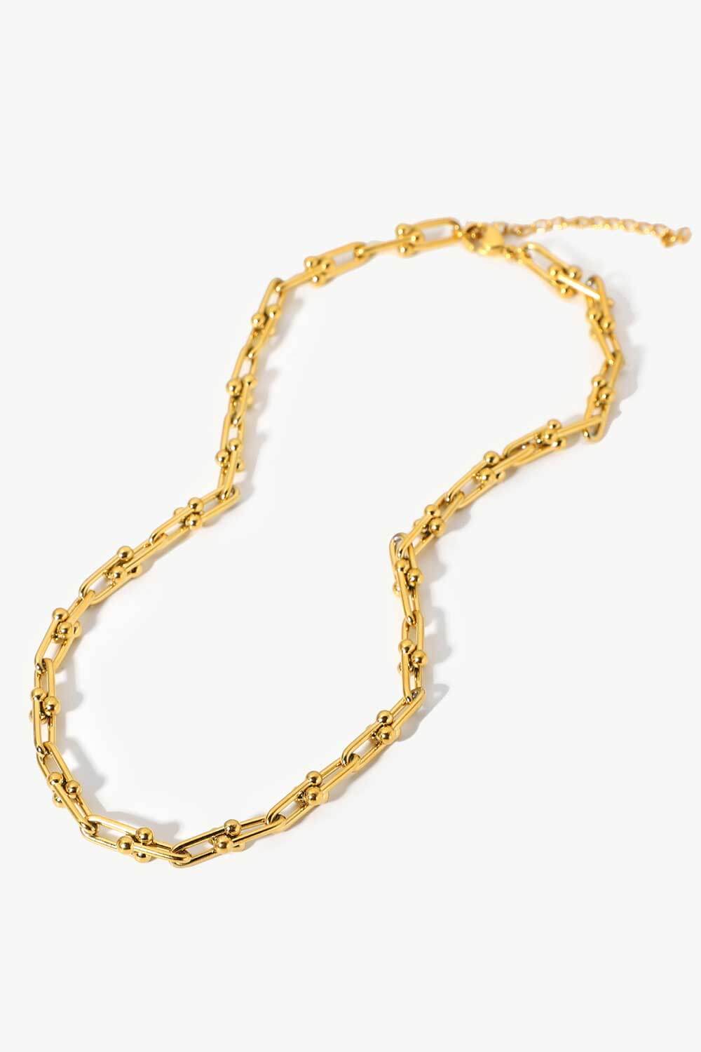 Chain Link U-Shape Necklace - Quelle's BoutiQue