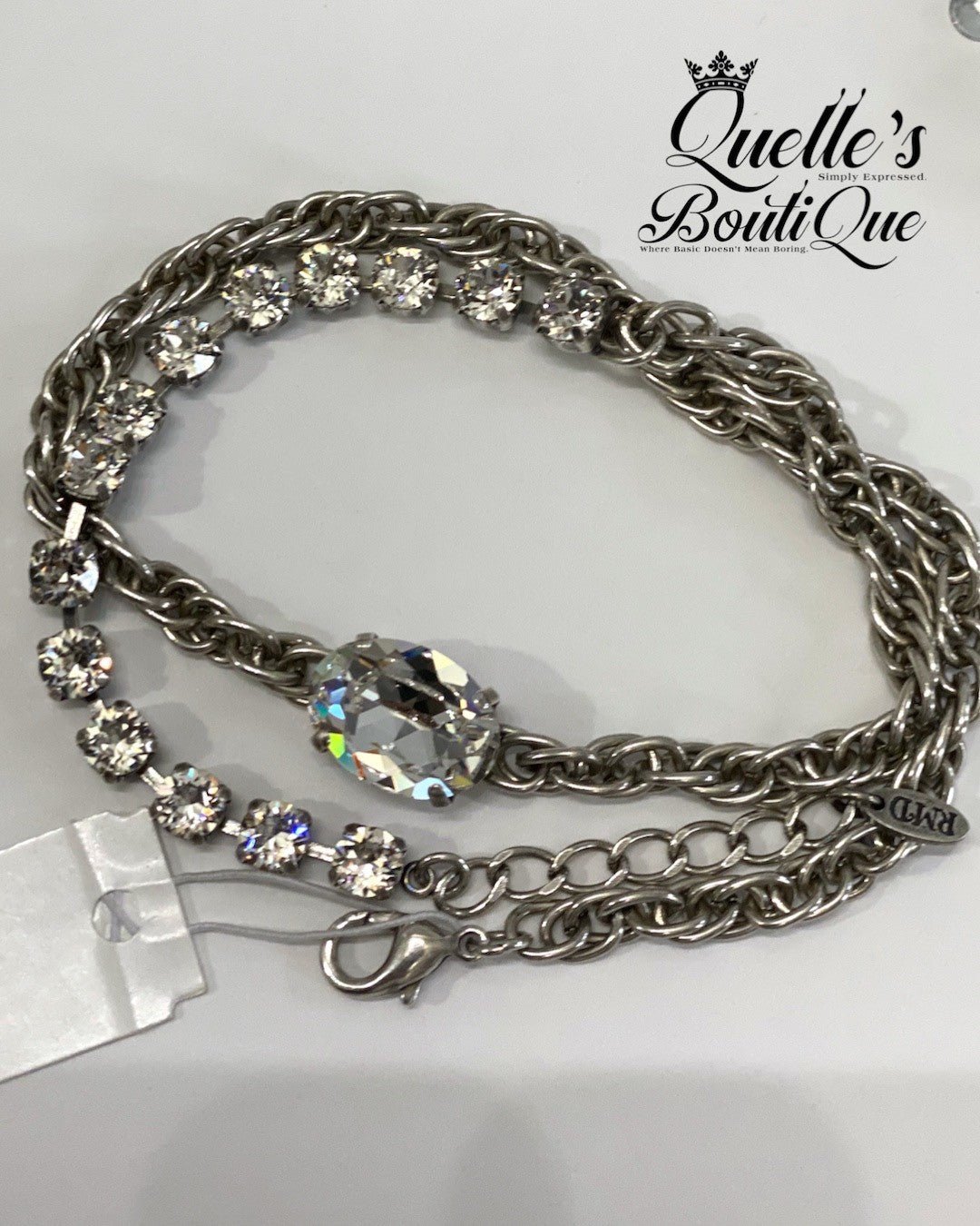 Clear Crystal Elements Wrap Bracelet - Quelle's BoutiQue