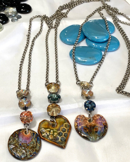 Crystal & Ceramic Necklace - Quelle's BoutiQue