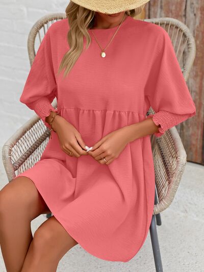 Lantern Sleeve Mini Dress