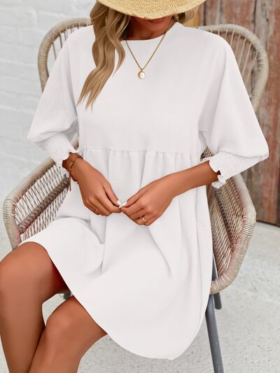 Lantern Sleeve Mini Dress