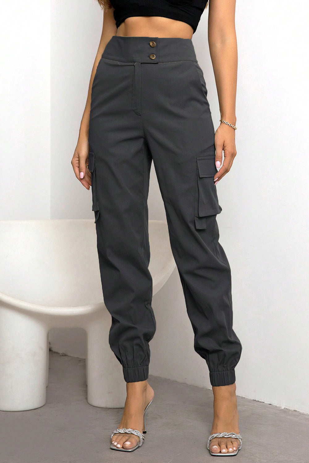 High Waist Jogger Cargo Pants