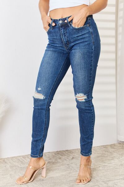 Judy Blue Barely Distressed Slim Jeans