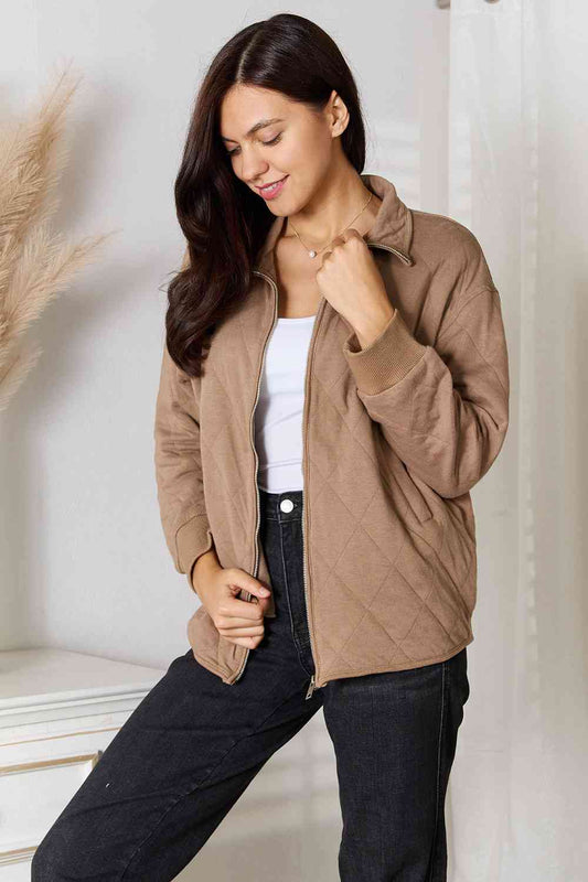 Casual Mocha Jacket with Pockets