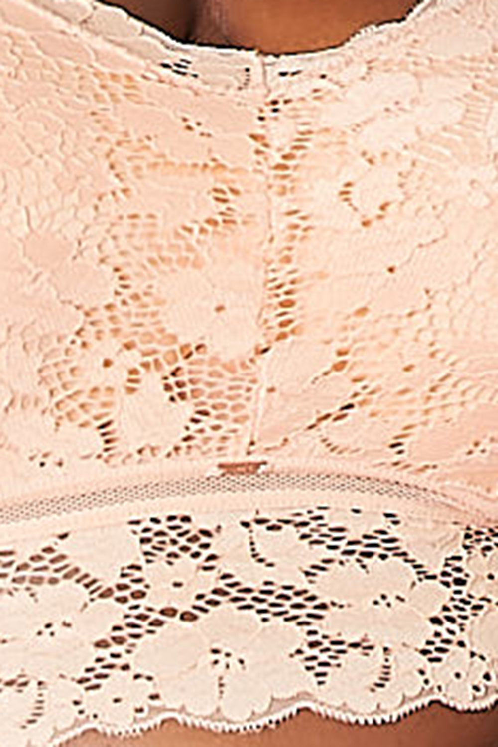 Lace Peach Criss-Cross Bralette