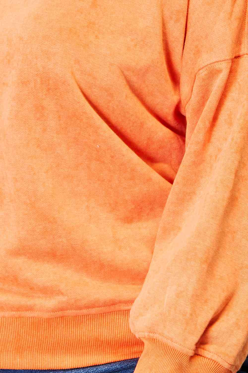 Round Neck Orange Sweatshirt