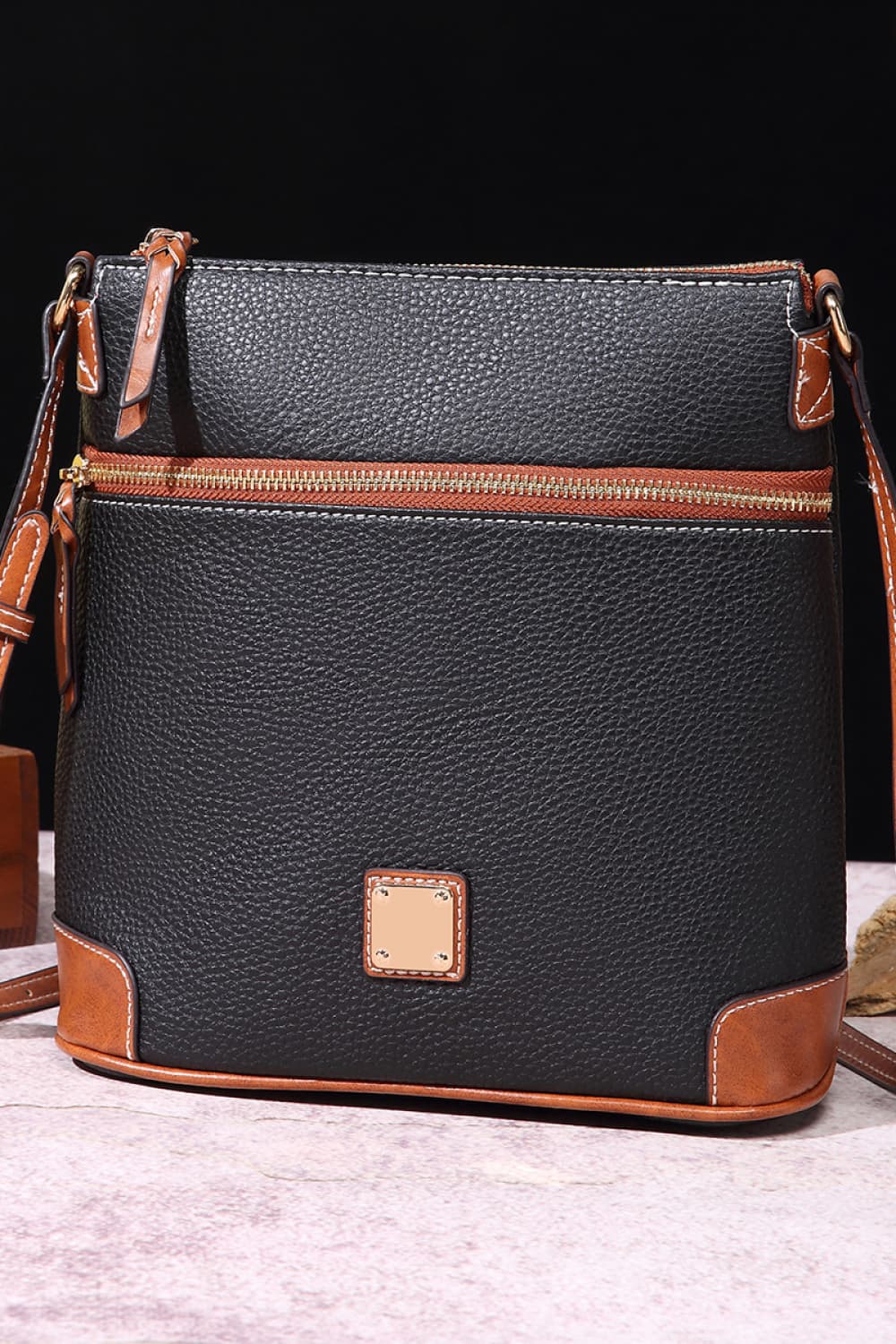 Pebbled Leather Crossbody Bag