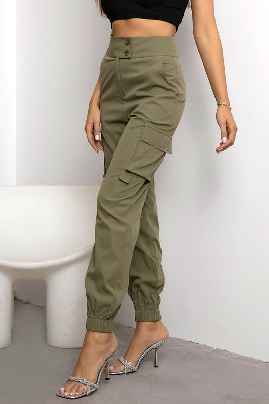 High Waist Jogger Cargo Pants