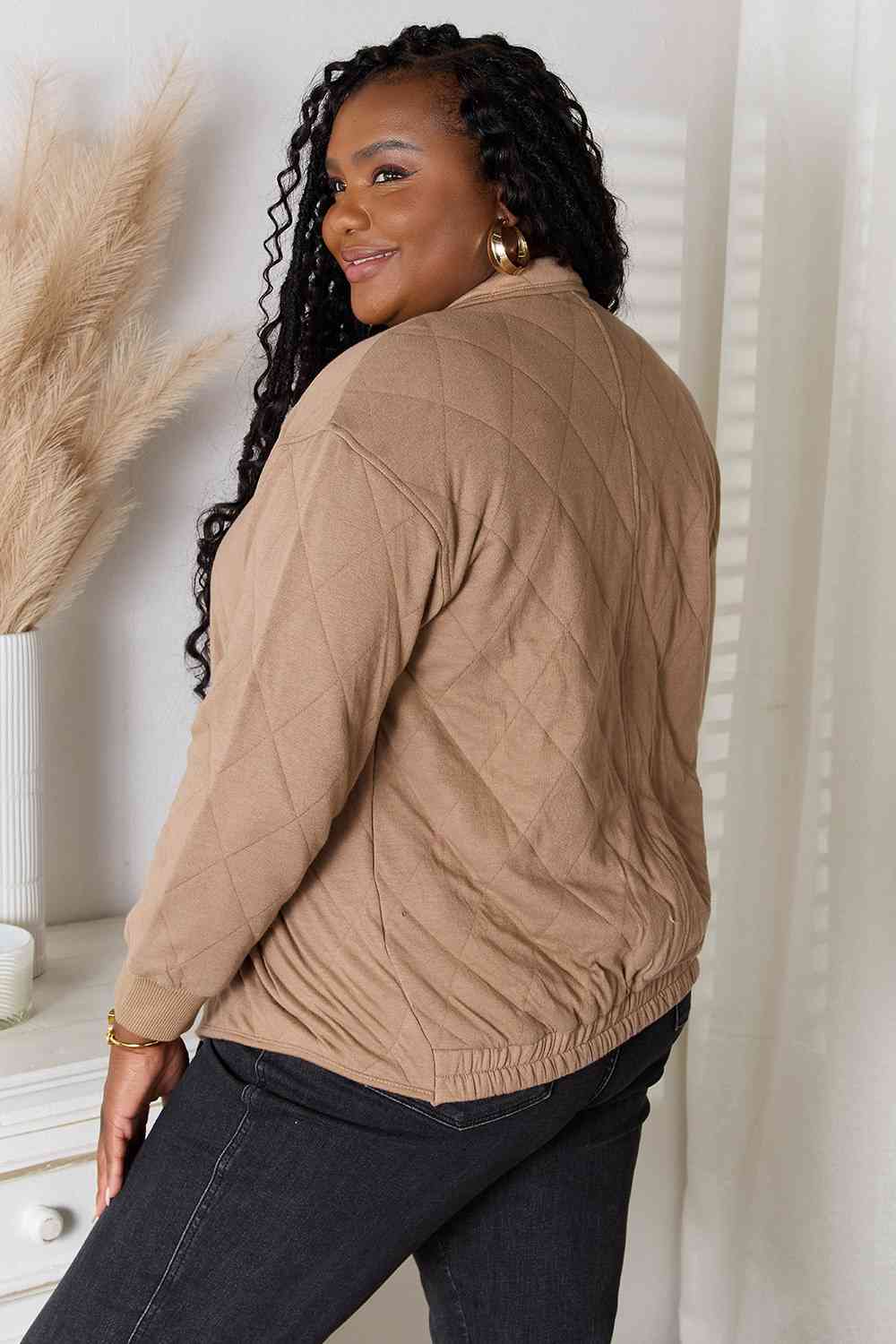 Casual Mocha Jacket with Pockets