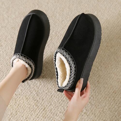 Faux Fur Platform Slippers