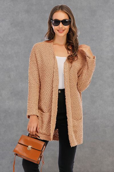 Open Front Long Sleeve Cardigan