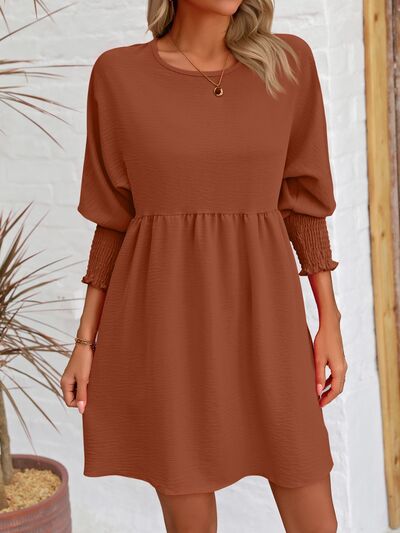 Lantern Sleeve Mini Dress