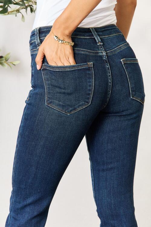 Raw Hem Straight Leg Jeans