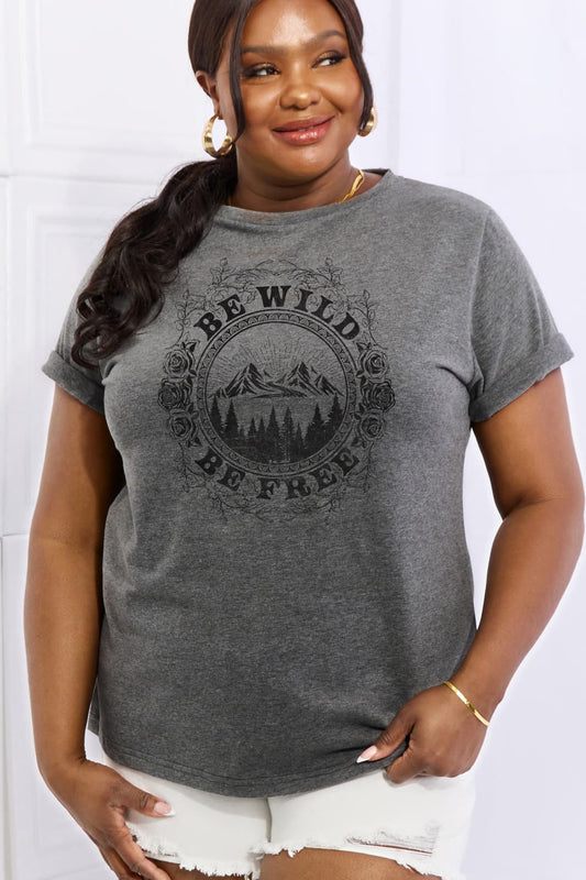 BE WILD BE FREE Graphic Tee - Quelle's BoutiQue