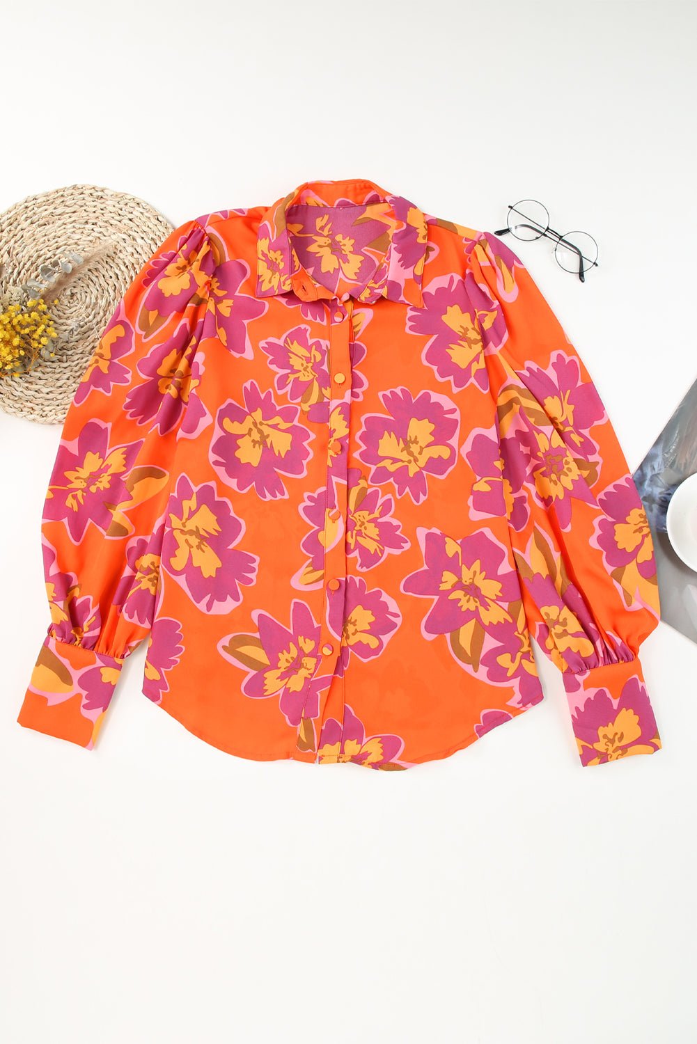 Bishop Sleeve Print Shirt - Quelle's BoutiQue