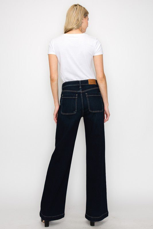 Black High Rise Front Panel Pockets Jeans - Quelle's BoutiQue