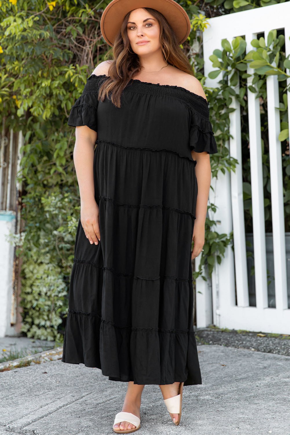 Black Off-Shoulder Maxi Dress - Quelle's BoutiQue