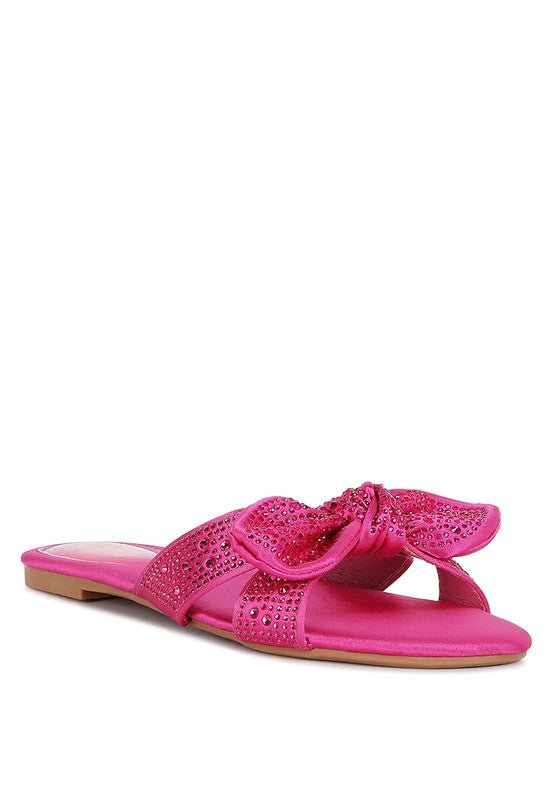 Bow Flats Slide Sandals - Quelle's BoutiQue