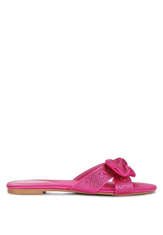 Bow Flats Slide Sandals - Quelle's BoutiQue