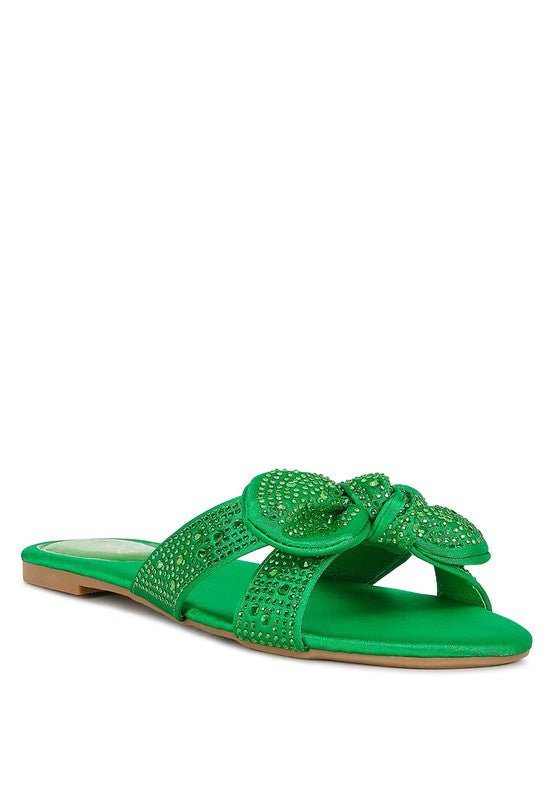 Bow Flats Slide Sandals - Quelle's BoutiQue