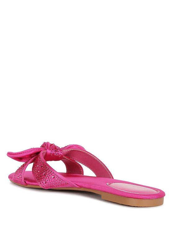 Bow Flats Slide Sandals - Quelle's BoutiQue