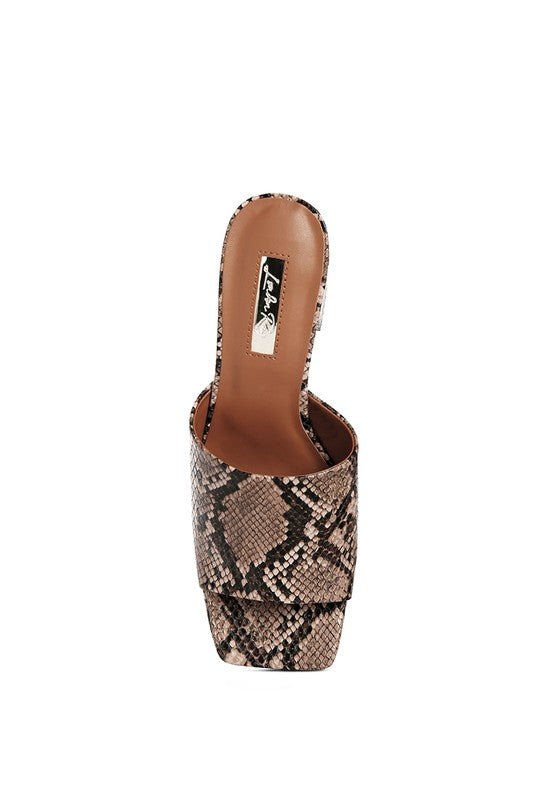 Casual Block Heel Slip On Sandals - Quelle's BoutiQue