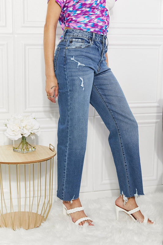 Cropped Wide Leg Jeans - Quelle's BoutiQue