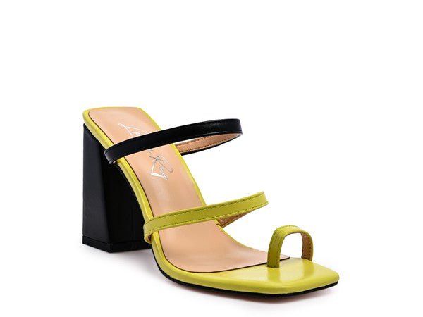 Marve Block Heel Thong Sandals - Quelle's BoutiQue