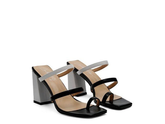 Marve Block Heel Thong Sandals - Quelle's BoutiQue