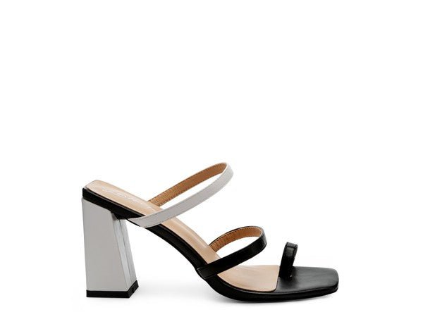 Marve Block Heel Thong Sandals - Quelle's BoutiQue