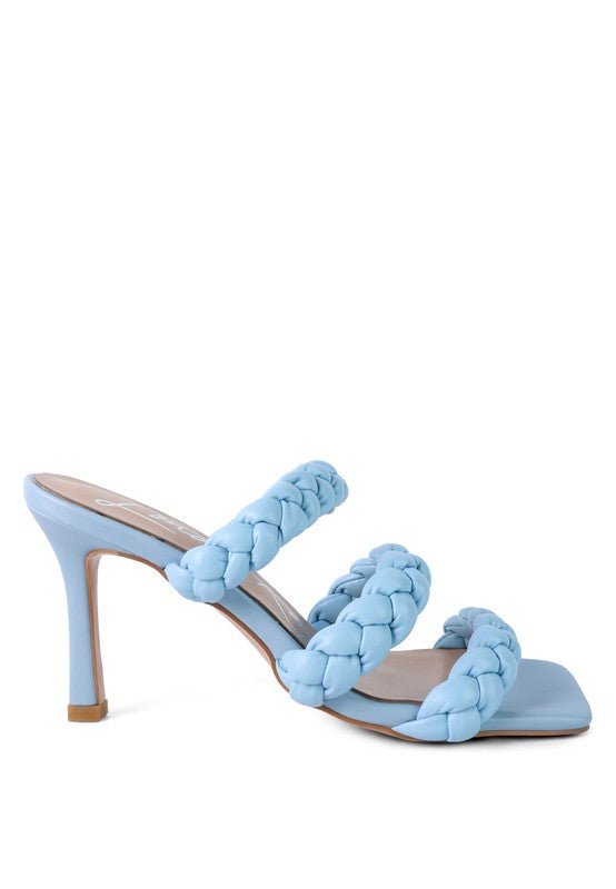 Square Toe Braided Heel Sandals - Quelle's BoutiQue