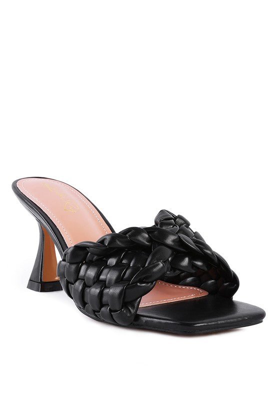 Square Toe Woven Strap Sandals - Quelle's BoutiQue