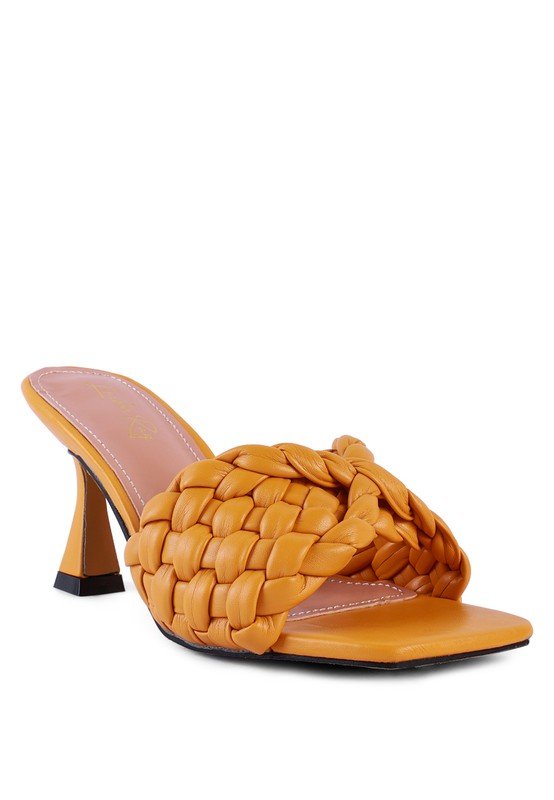 Square Toe Woven Strap Sandals - Quelle's BoutiQue