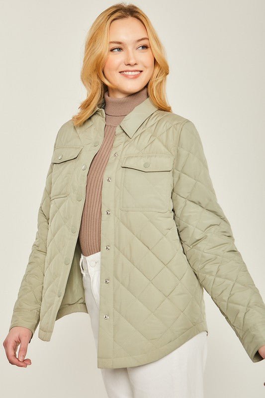 Quilt Stitched Jacket - Quelle's BoutiQue