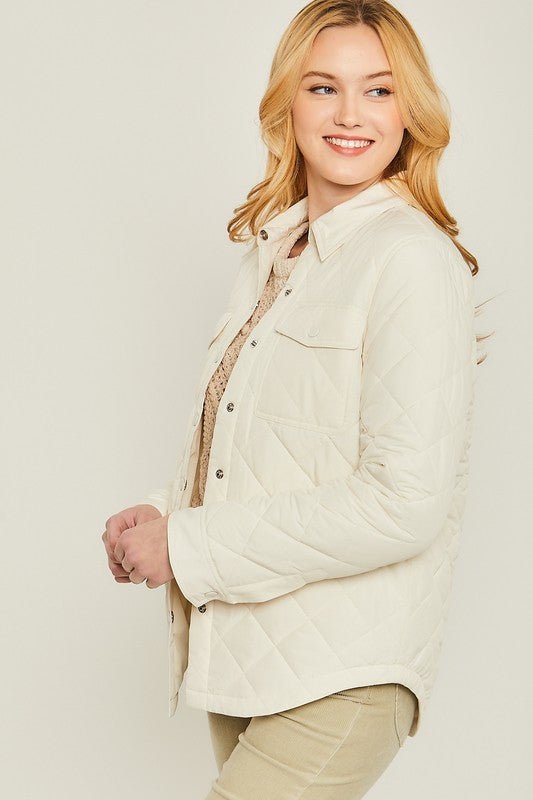 Quilt Stitched Jacket - Quelle's BoutiQue