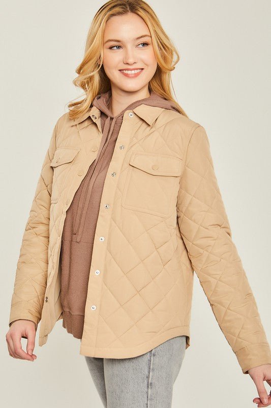 Quilt Stitched Jacket - Quelle's BoutiQue