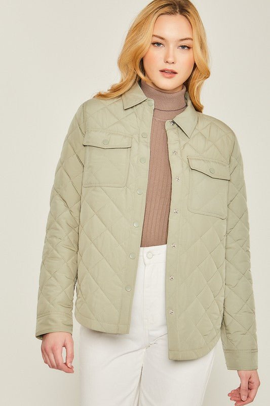 Quilt Stitched Jacket - Quelle's BoutiQue